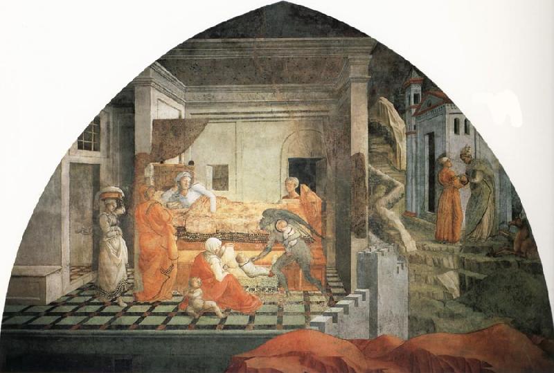 Fra Filippo Lippi The Birth and Infancy of St Stephen oil painting image